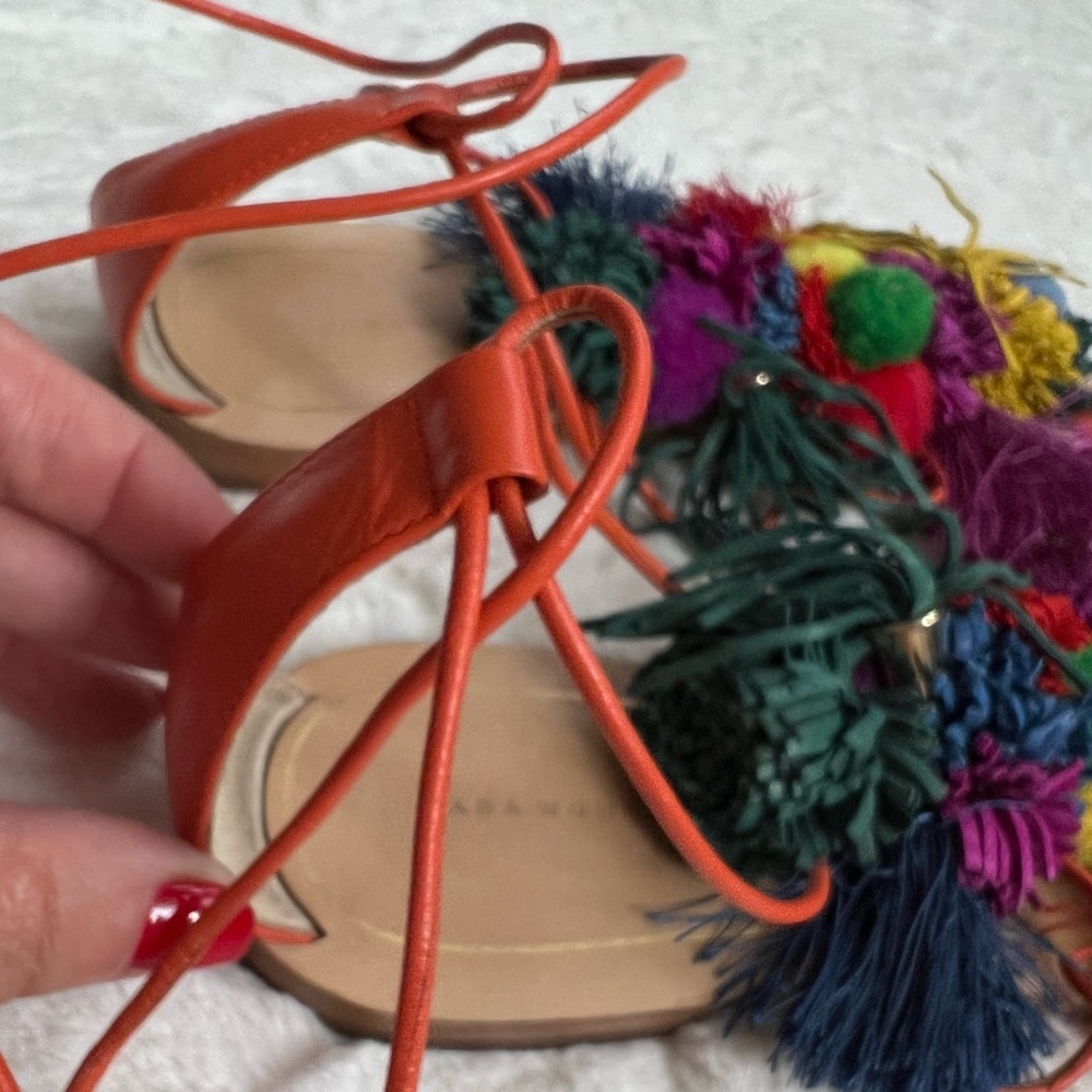 Zara pom-pom sandals - Picture 9 of 10